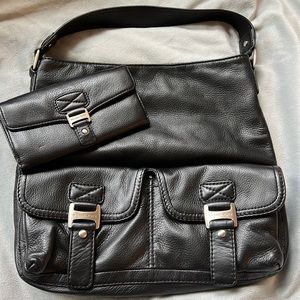Michael Kors leather purse and matching wallet